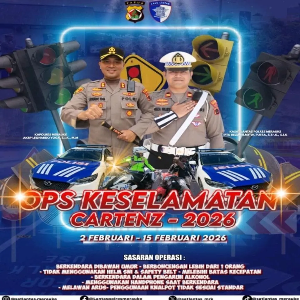 Polres Tual Gelar Operasi Keselamatan Cartenz 2026, Menjaga Nyawa dari Jalan Raya
