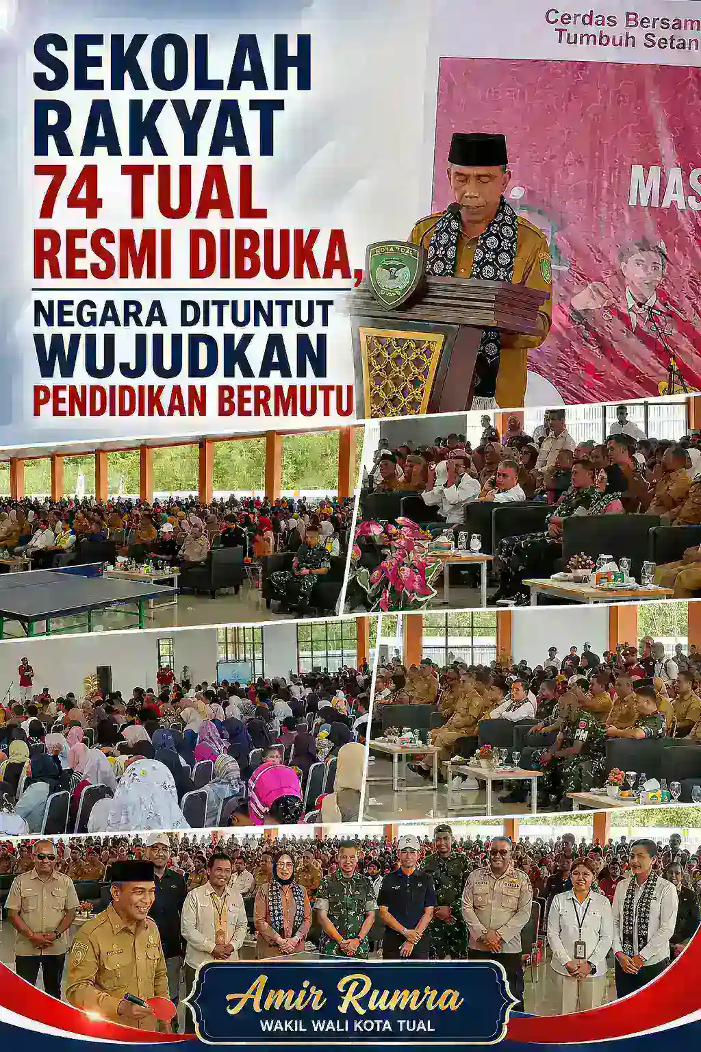Sekolah Rakyat 74 Tual Resmi Dibuka, Negara Dituntut Wujudkan Pendidikan Bermutu