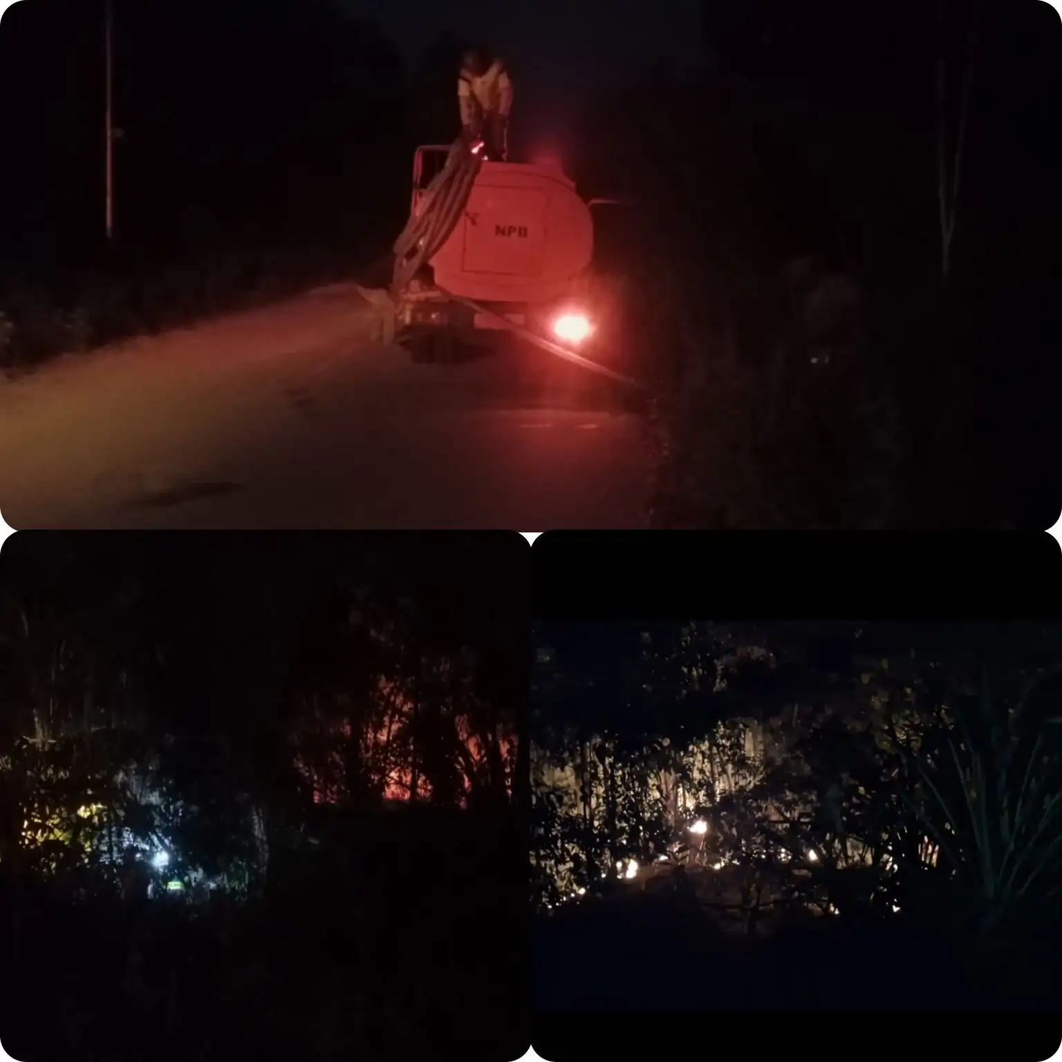 Api Mengamuk di Jalur Mitimber-Bomberay, Asap Tebal Bikin Jarak Pandang Tinggal 5 Meter