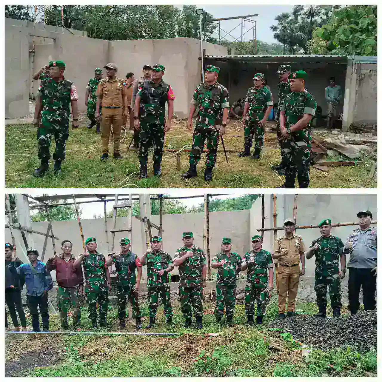 DANREM 151/BINAIYA TINJAU PEMBANGUNAN KOPERASI MERAH PUTIH DI PULAU KISAR