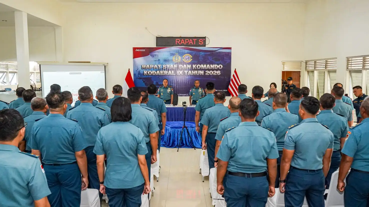Pastikan Program Adaptif, Responsif dan Terintegrasi, Kodaeral lX Gelar Rapat Staf dan Komando 2026