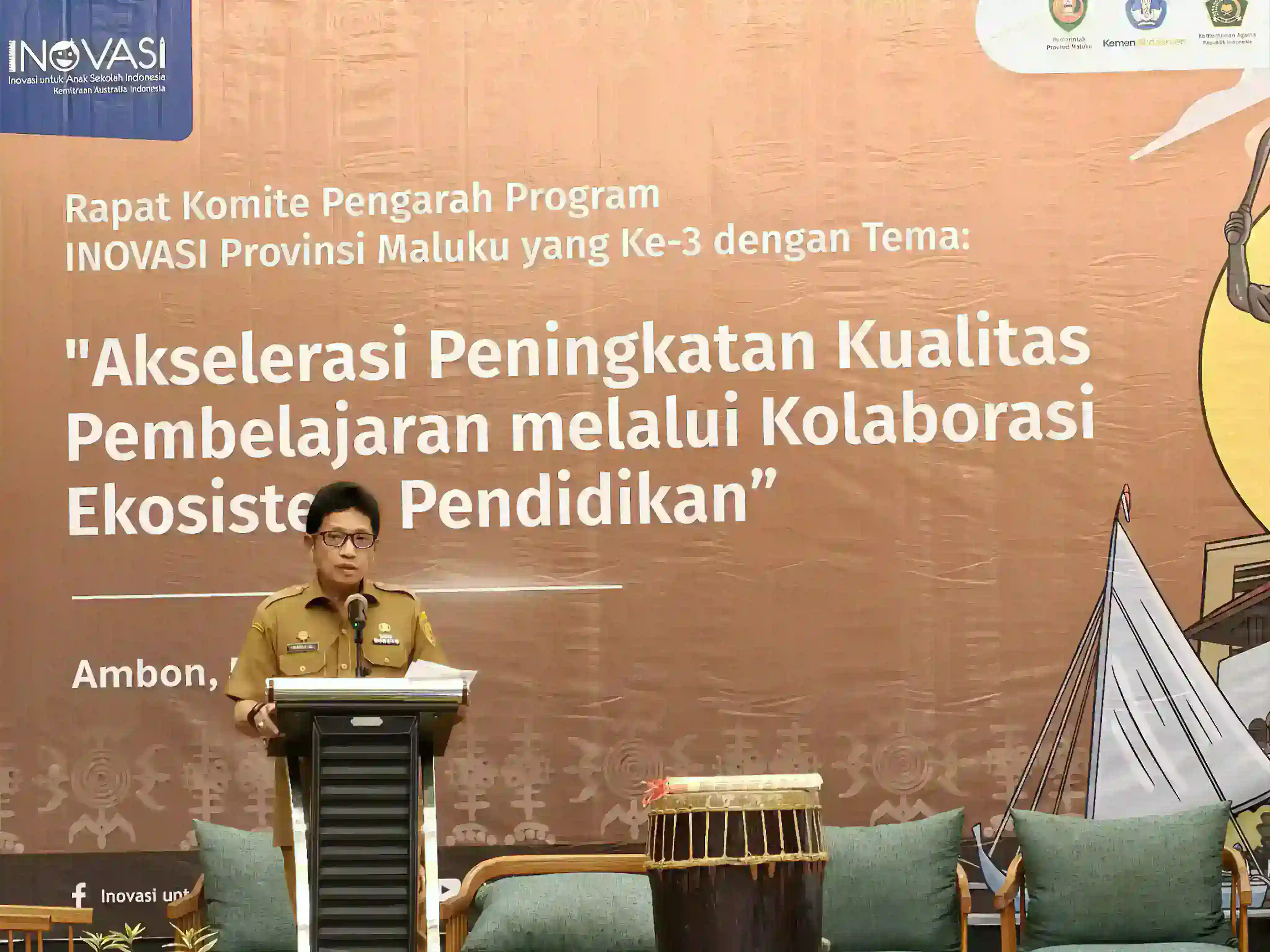 Sekda Maluku Buka Rapat INOVASI Fase 3, Tekankan Kolaborasi Tingkatkan Kualitas Pembelajaran.