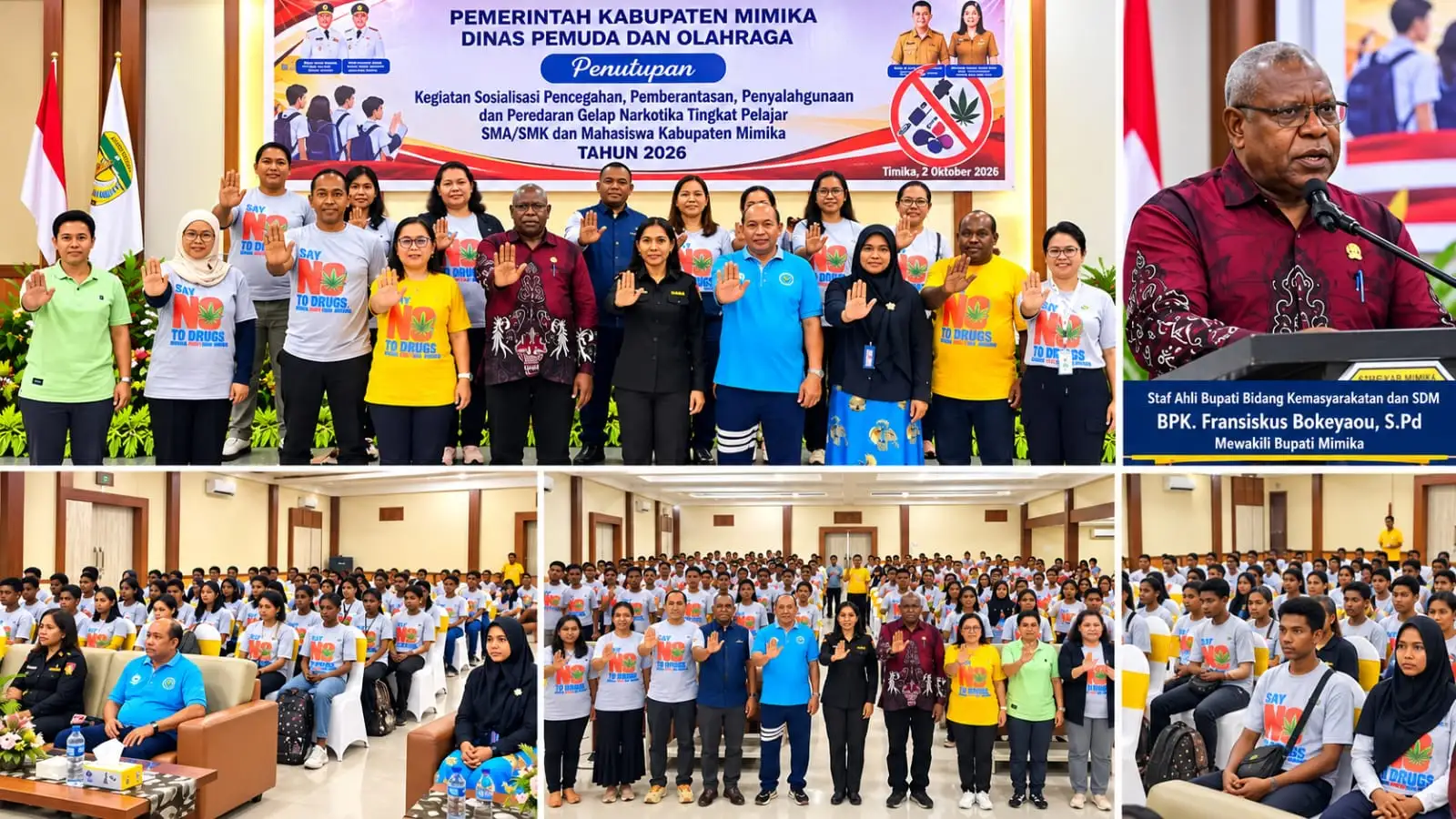 DISPORA MIMIKA TEGASKAN PERAN PEMUDA DALAM PERANG MELAWAN NARKOTIKA
