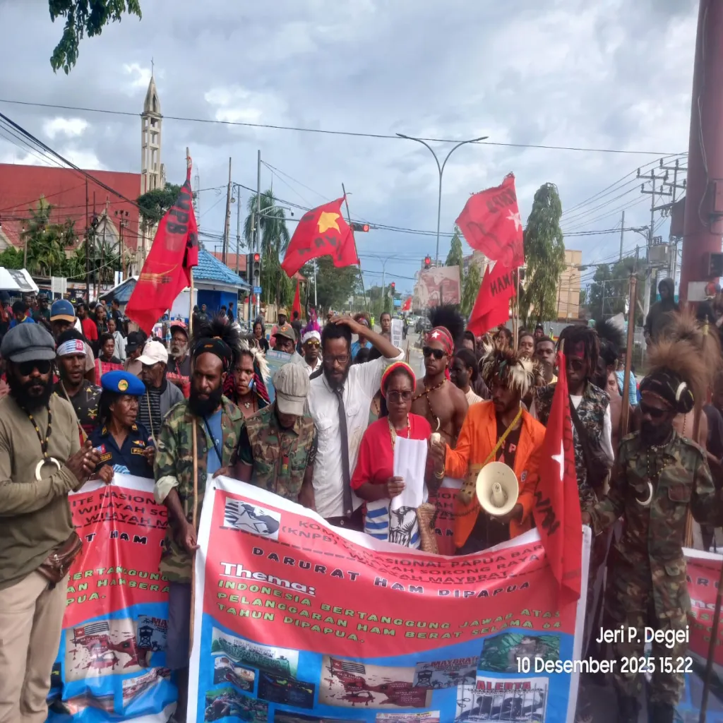 Aksi Hari HAM di Sorong, KNPB Sorong Raya Soroti 64 Tahun Pelanggaran HAM di Papua