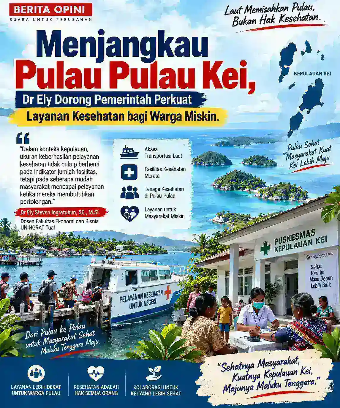 Menjangkau Pulau-Pulau Kei, Dr Ely Dorong Pemerintah Perkuat Layanan Kesehatan Bagi Warga Miskin.