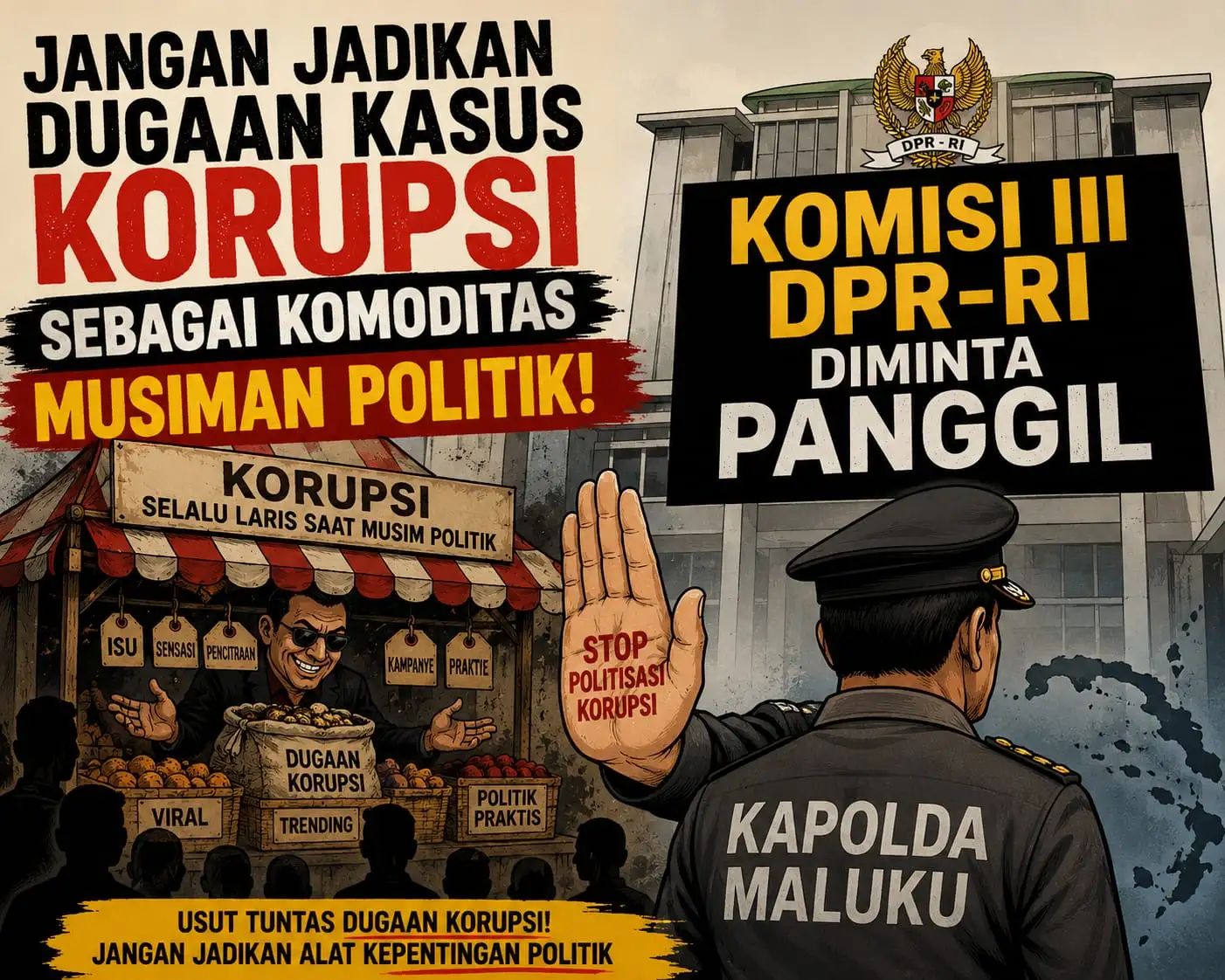 RBA: Jangan Jadikan Dugaan Kasus Korupsi Sebagai Komoditas Musiman Politik! Komisi III DPR RI Diminta Panggil Kapolda Maluku