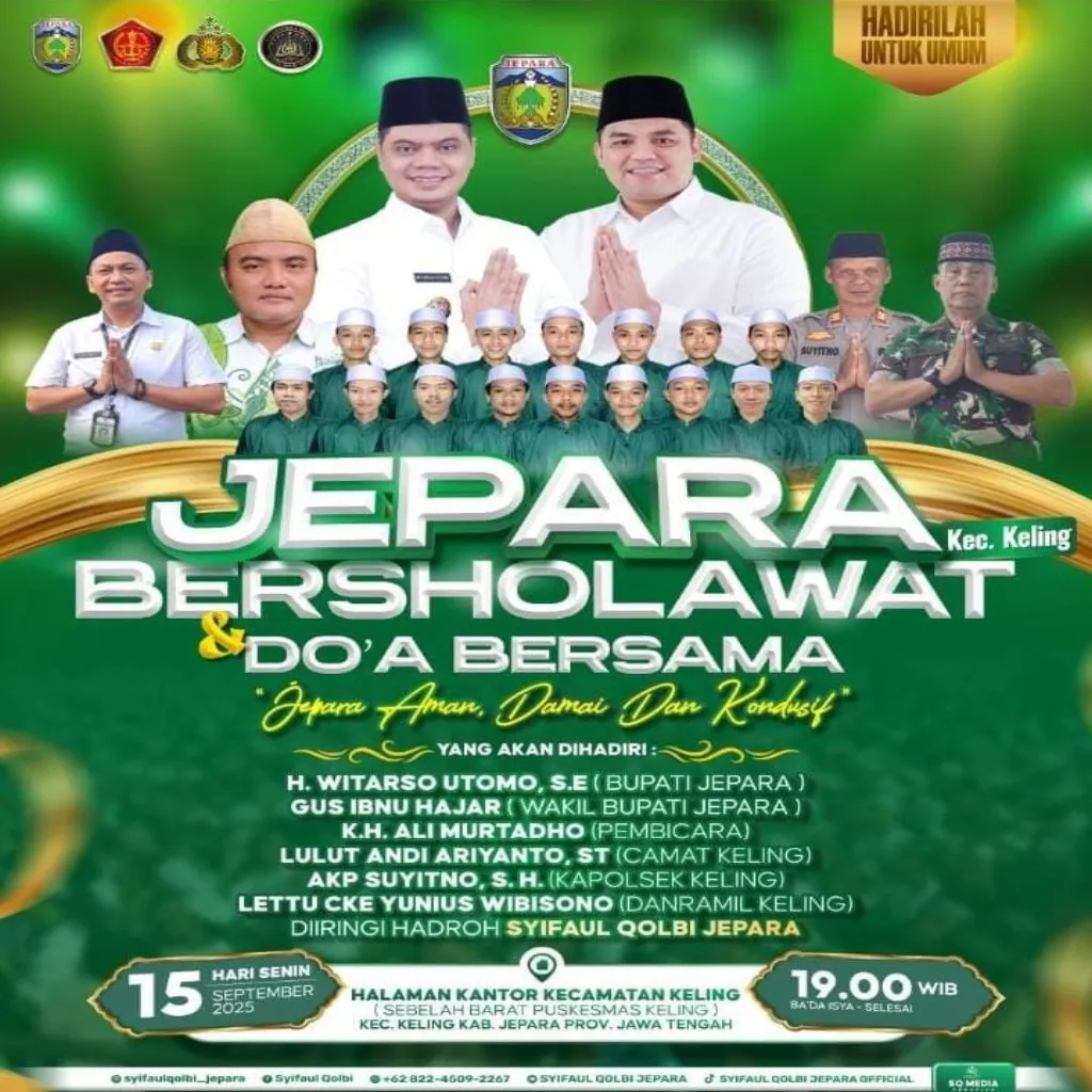 Jepara Bersholawat di Keling: Doa Bersama untuk Kedamaian dan Keberkahan Bumi Kartini