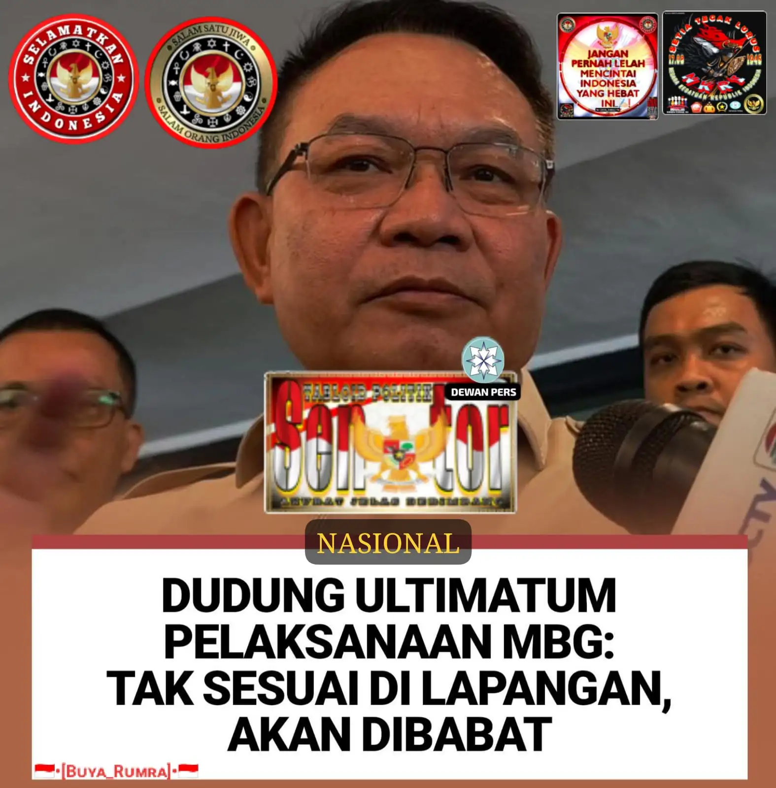 DUDUNG ANCAM “BABAT” PELAKSANA PROGRAM MBG BERMASALAH, TEGASKAN PENGAWASAN TANPA KOMPROMI
