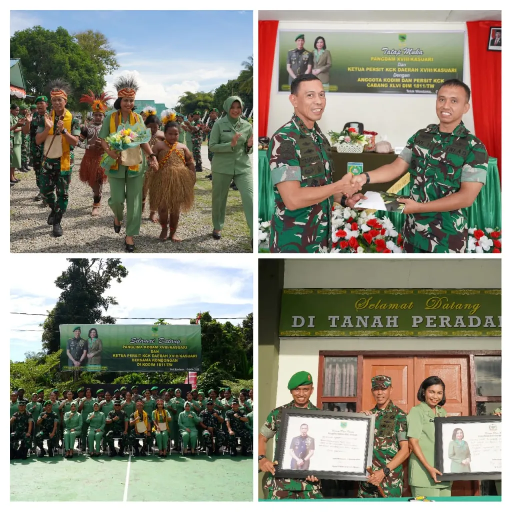 Pangdam Kasuari Kunjungi Kodim 1811/Teluk Wondama : Dorong Prajurit Semangat dan Tetap Dekat dengan Masyarakat   
