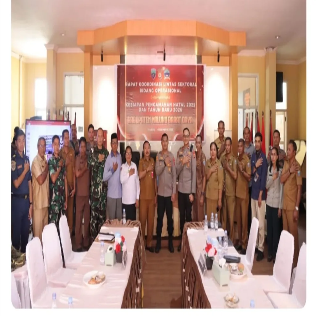 POLRES MALUKU BARAT DAYA GELAR RAKOR LINTAS SEKTORAL, MATANGKAN PENGAMANAN NATAL 2025 DAN TAHUN BARU 2026
