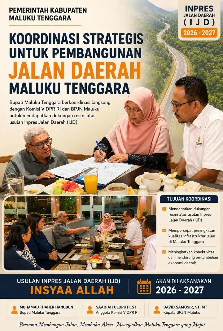 Bupati Maluku Tenggara Jemput Bola ke DPR RI, Perjuangkan Inpres Jalan Daerah 2026–2027 Demi Percepatan Infrastruktur