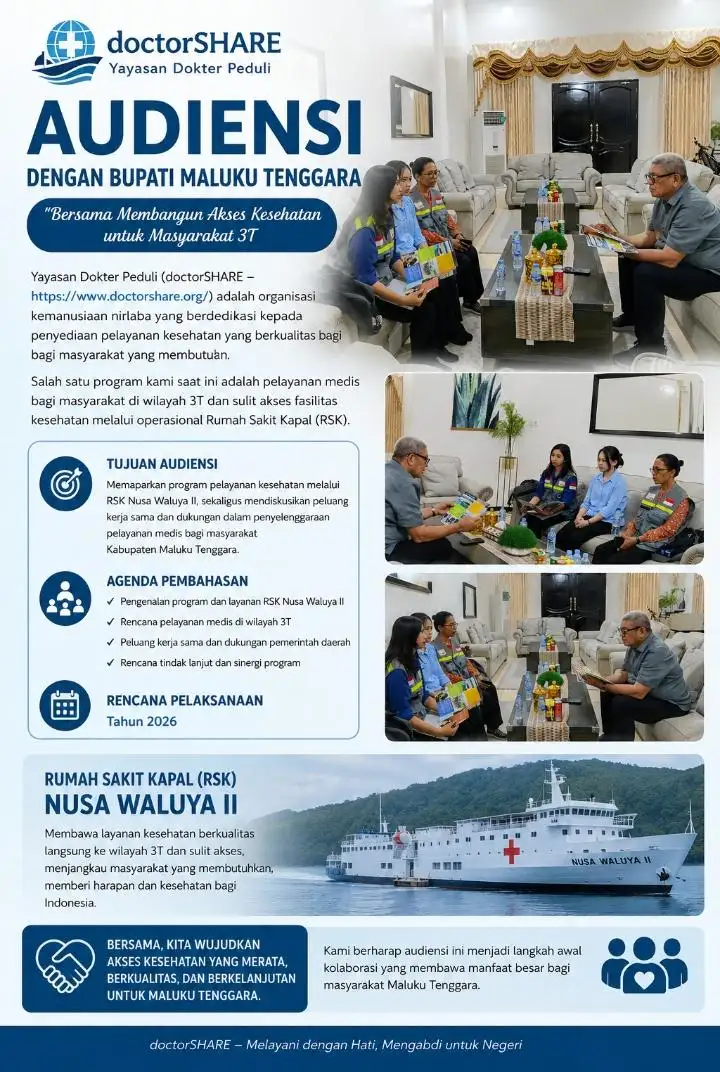 doctorSHARE Bawa Harapan Baru ke Kei Besar, Rumah Sakit Kapal Siap Layani Warga Maluku Tenggara