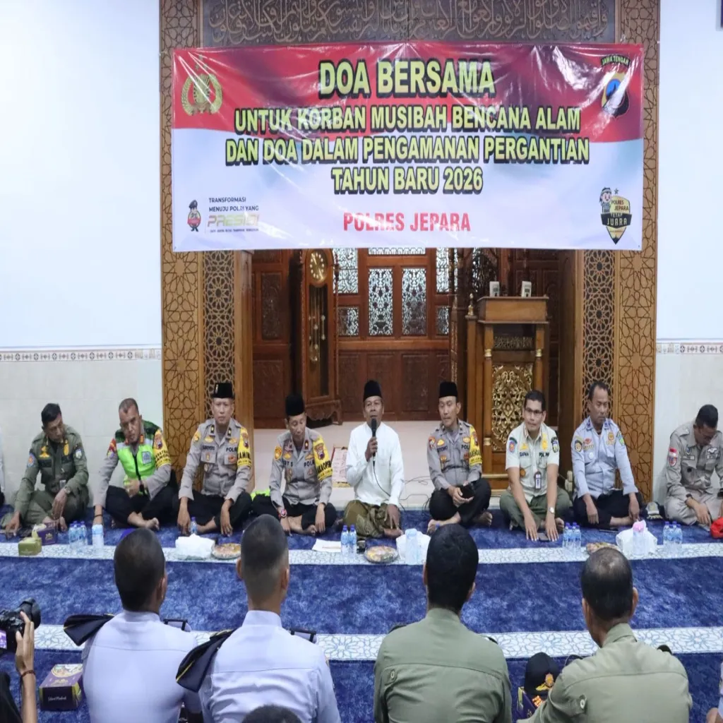 Polres Jepara Tutup Akhir Tahun 2025 dengan Gelar Doa Bersama Untuk Korban Bencana Alam.