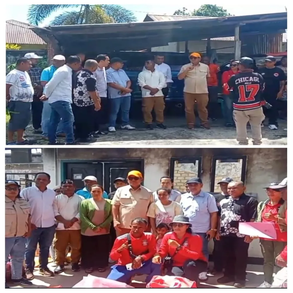 Bupati Maluku Tenggara Serahkan Bantuan Kepada Warga Korban Kebakaran Desa Langgur.