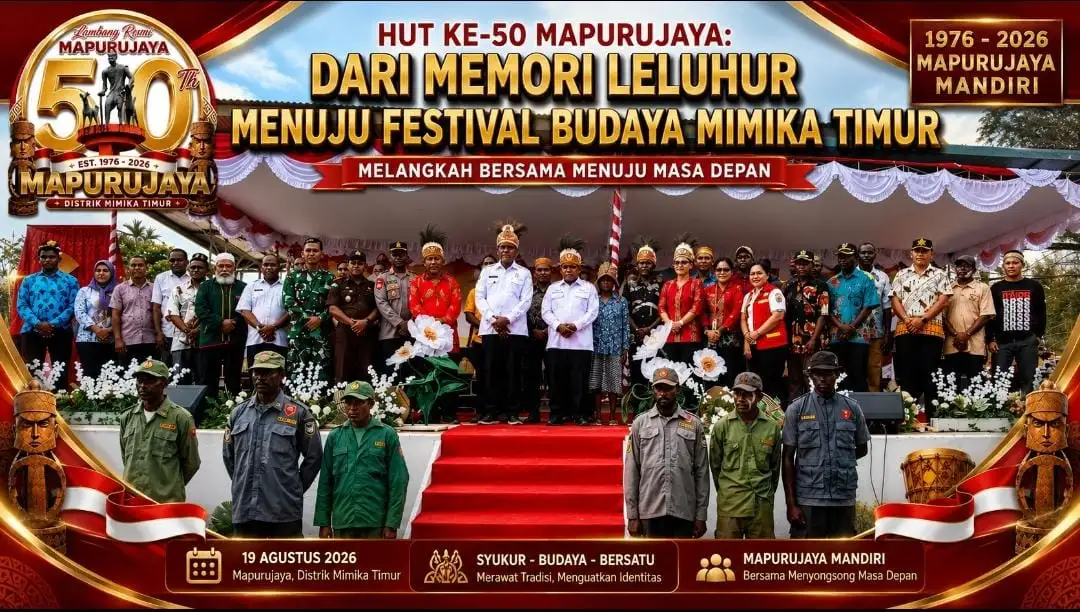 HUT KE-50 MAPURJAYA: DARI MEMORI LELUHUR MENUJU FESTIVAL BUDAYA MIMIKA TIMUR