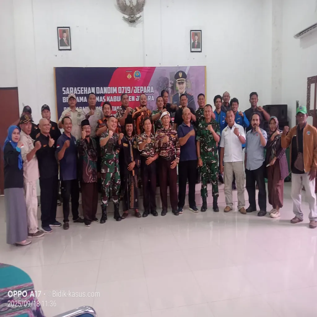 Sarasehan Dandim 0719 Jepara  Bersama Ormas Kabupaten Jepara Dalam Rangka Menciptakan Konduktivitas Wilayah Kabupaten Jepara