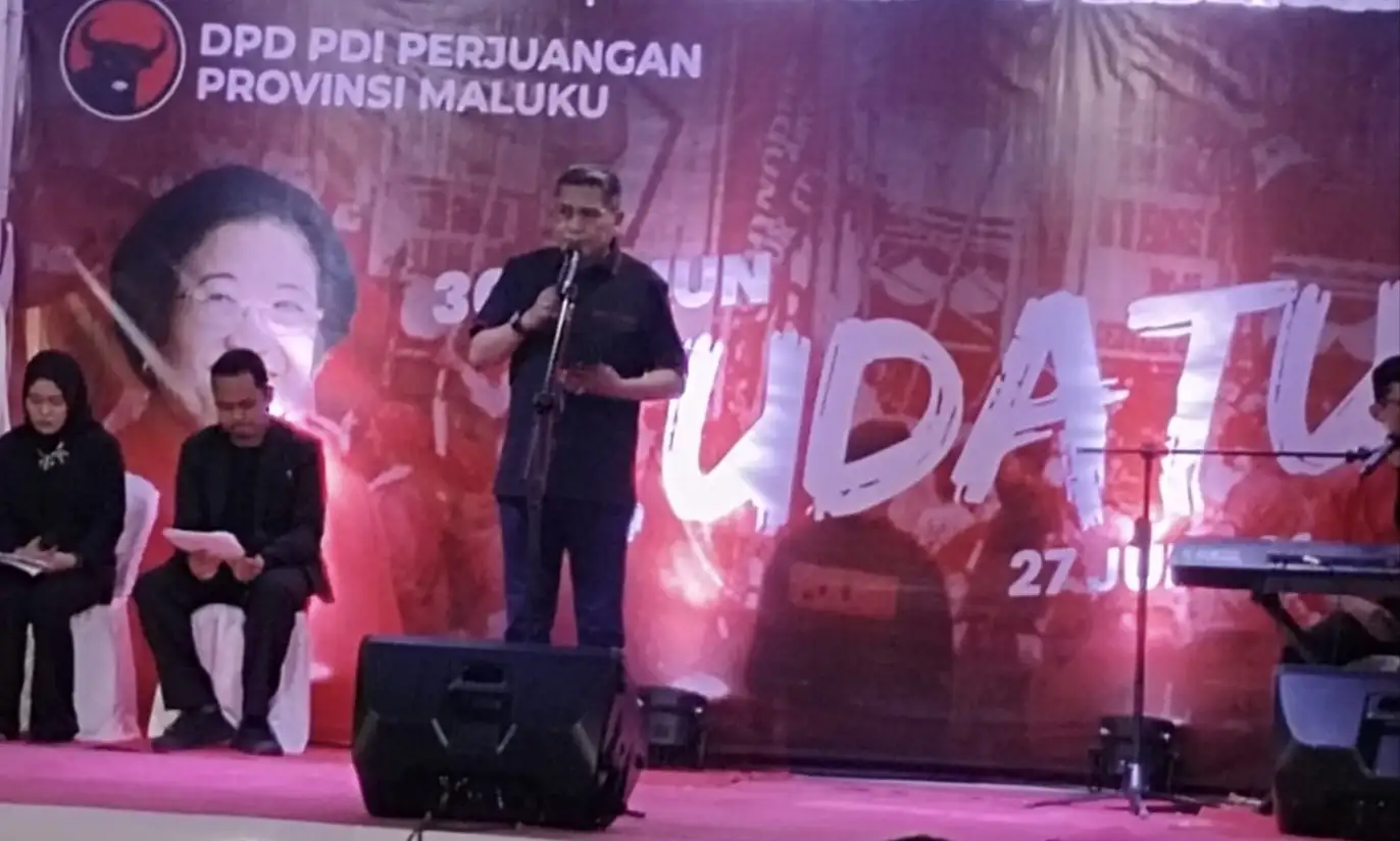 Hadir di Peringatan 30 Tahun Kudatuli, Wali Kota Ambon Tegaskan Lawan Tindakan yang Mengekang Demokrasi