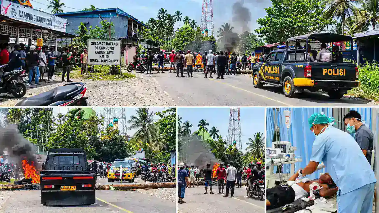JALAN POROS TIMIKA–MAPURUJAYA KM 10 DIPalang, KELUARGA KORBAN TUNTUT PELAKU PENIKAMAN SEGERA DITANGKAP