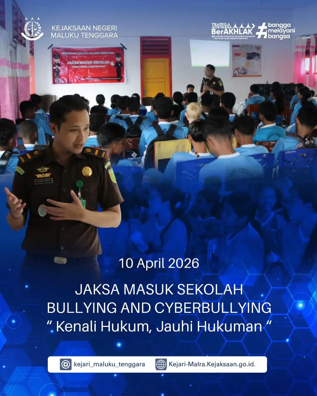 Lewat Jaksa Masuk Sekolah, Kejari Maluku Tenggara Ingatkan Bahaya Bullying dan Jejak Digital