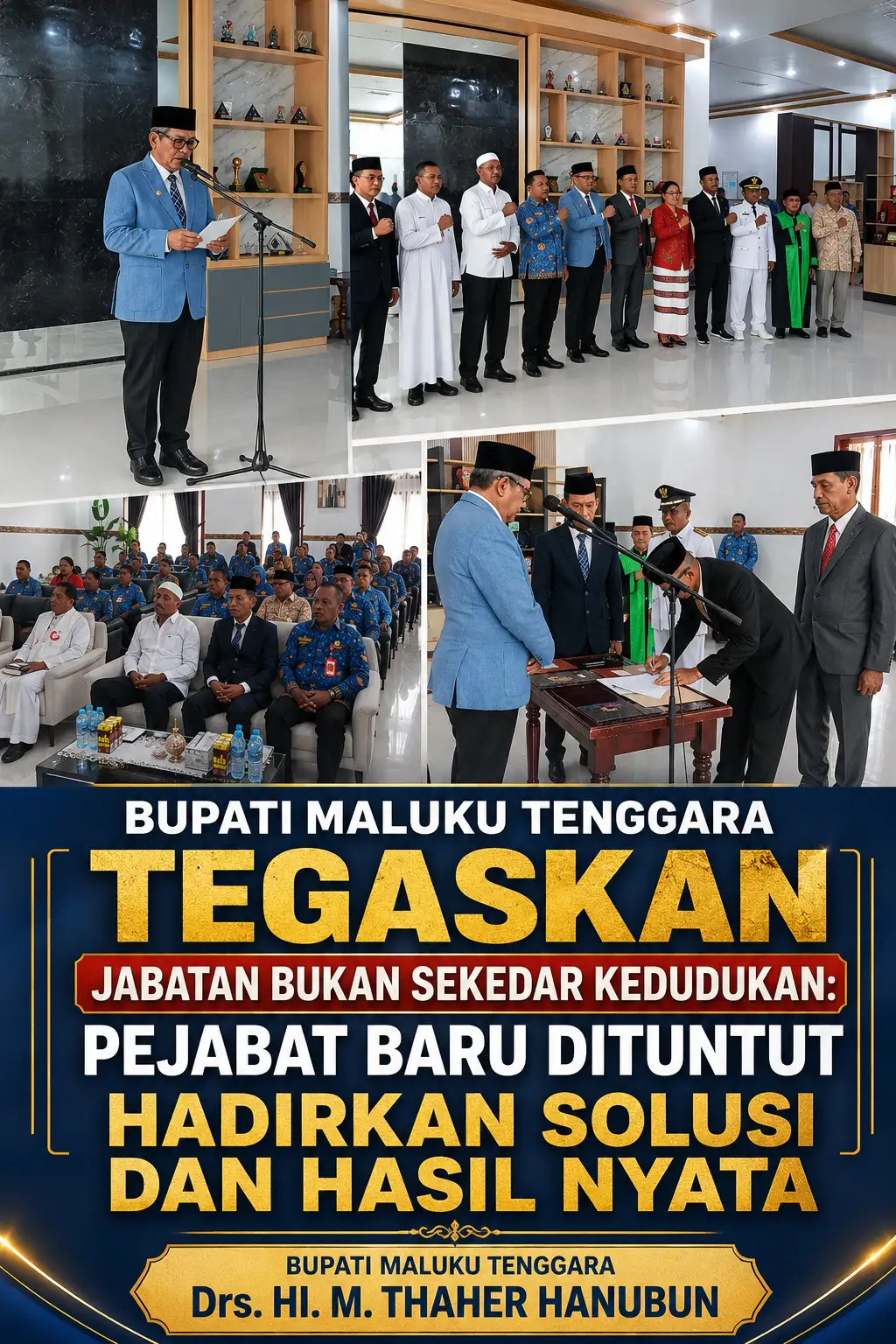 Bupati Maluku Tenggara Tegaskan Jabatan Bukan Sekadar Kedudukan: Pejabat Baru Dituntut Hadirkan Solusi dan Hasil Nyata