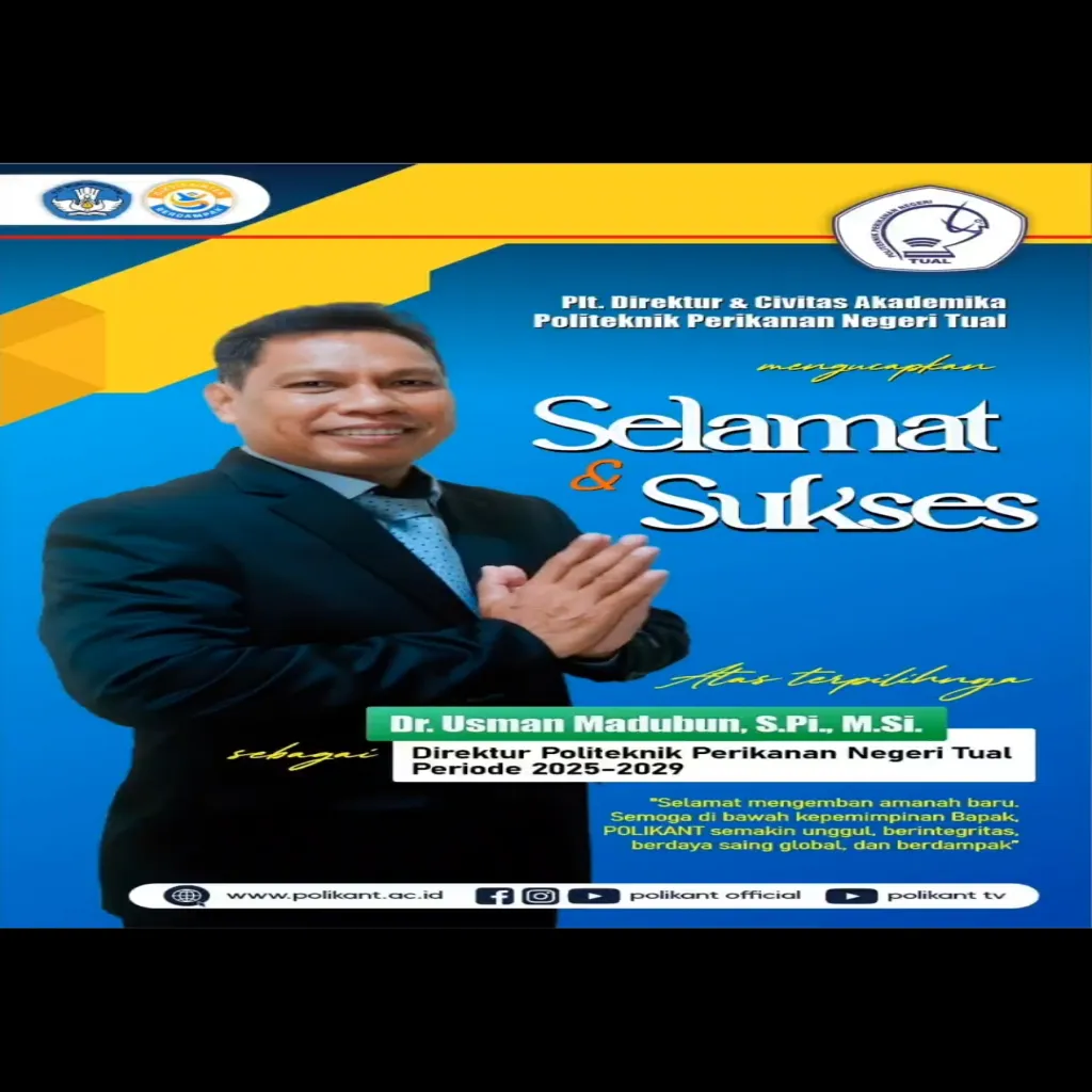 Dr. Usman Madubun, S.Pi, M.Si Terpilih sebagai Direktur Polikant Tual Periode 2025-2029