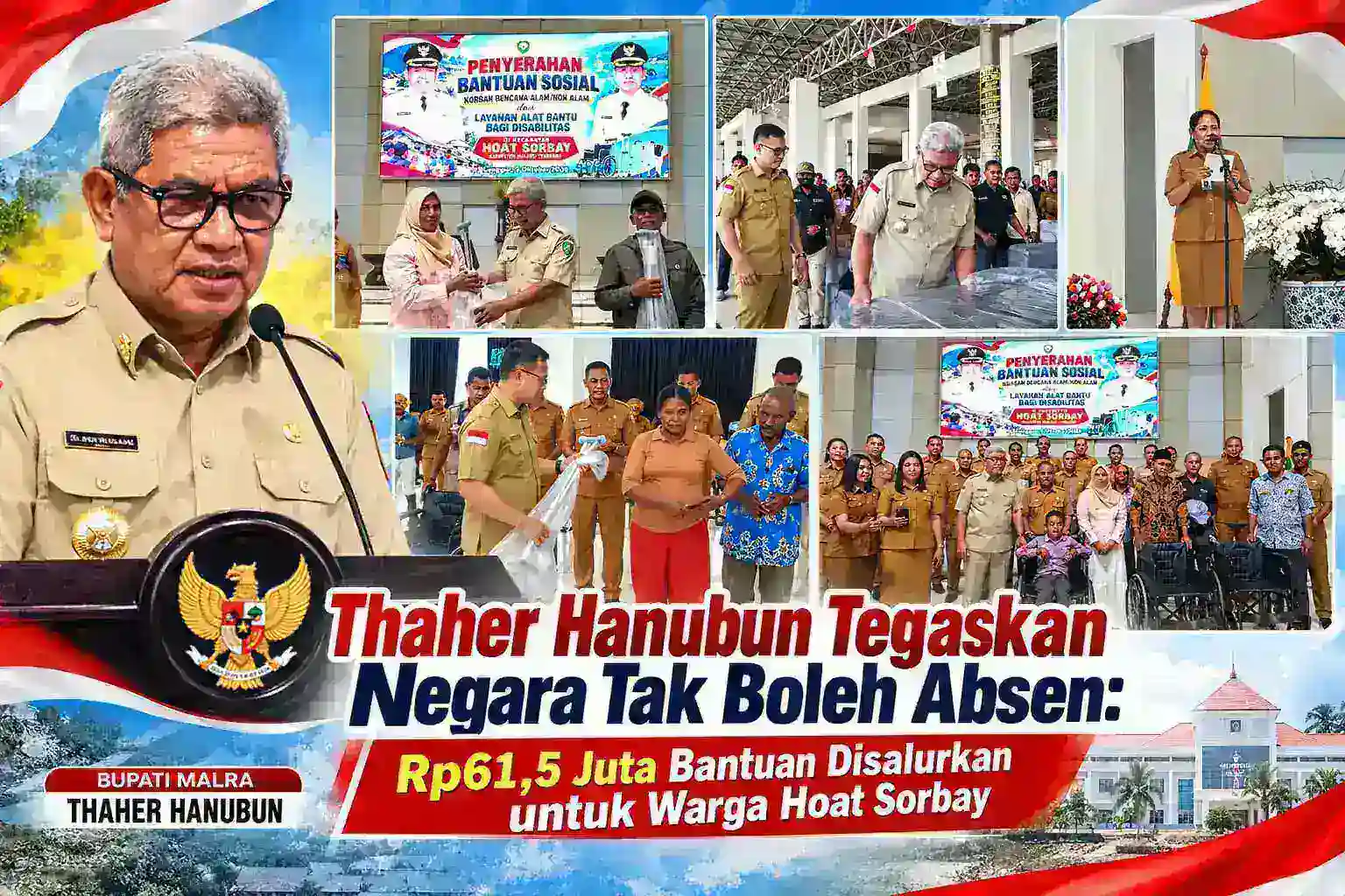 Thaher Hanubun Tegaskan Negara Tak Boleh Absen: Rp61,5 Juta Bantuan Disalurkan untuk Warga Hoat Sorbay