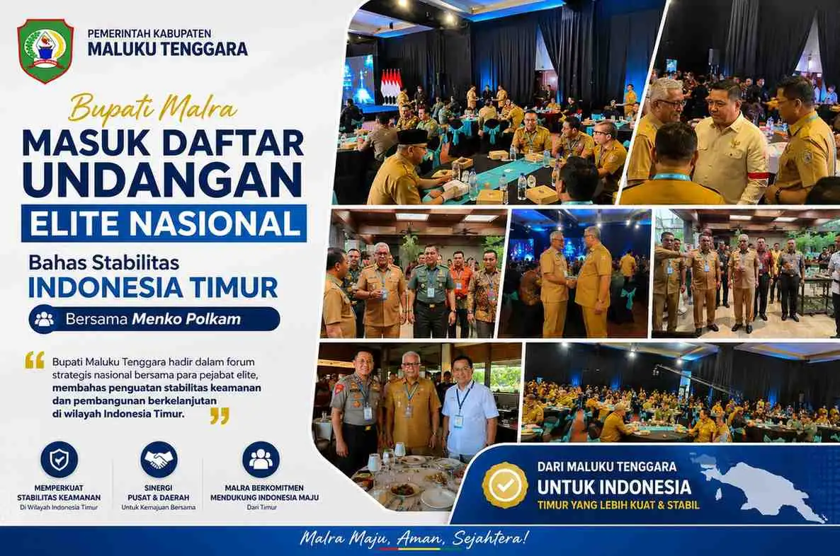 Dipanggil ke Lombok, Bupati Maluku Tenggara Ikut Rapat Nasional Pengamanan Indonesia Timur Bersama Menko Polkam dan Mendagri