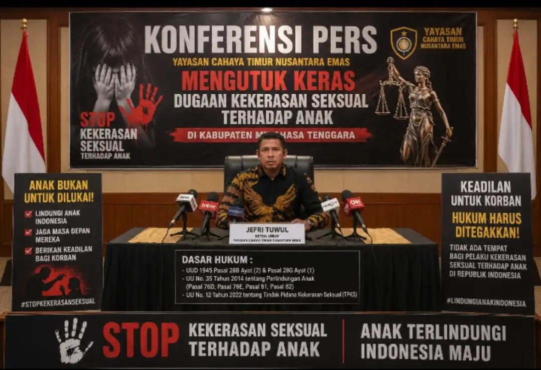JEFRI TUWUL KUTUK KERAS DUGAAN KEKERASAN SEKSUAL TERHADAP ANAK DI MINAHASA TENGGARA, DESAK POLISI TINDAK TEGAS