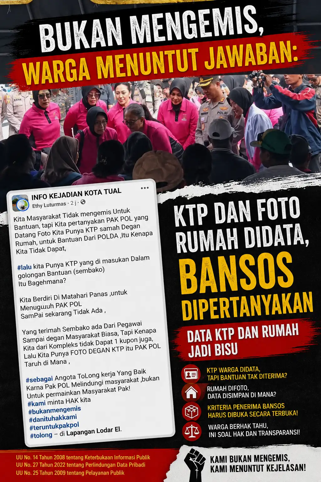 Bukan Pengemis, Warga Menuntut Jawaban: KTP dan Foto Rumah Didata, Bansos Dipertanyakan