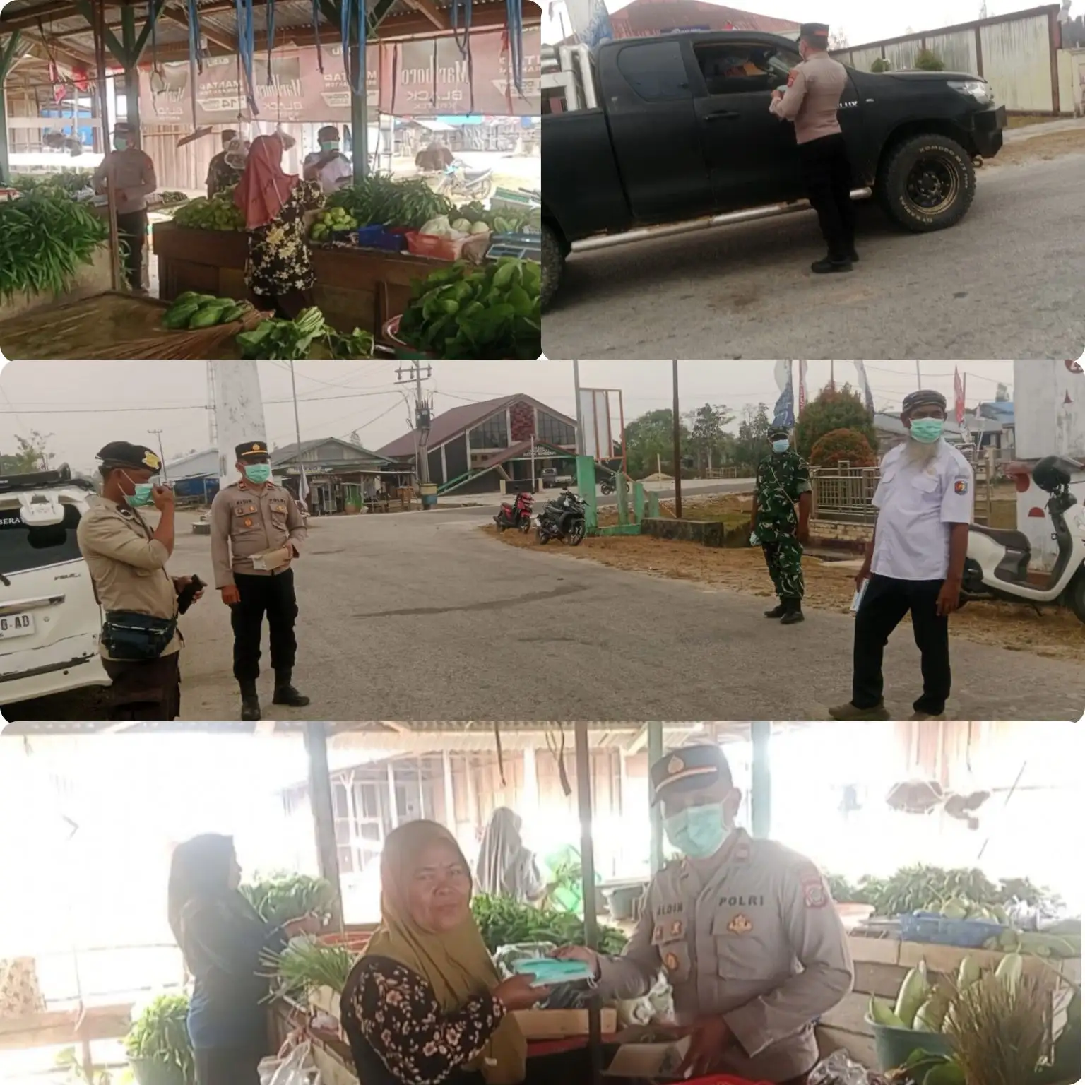 200 Masker Dibagikan di Perempatan Tugu Pramuka, Warga Bomberay dan Tomage Diimbau Cegah Karhutla