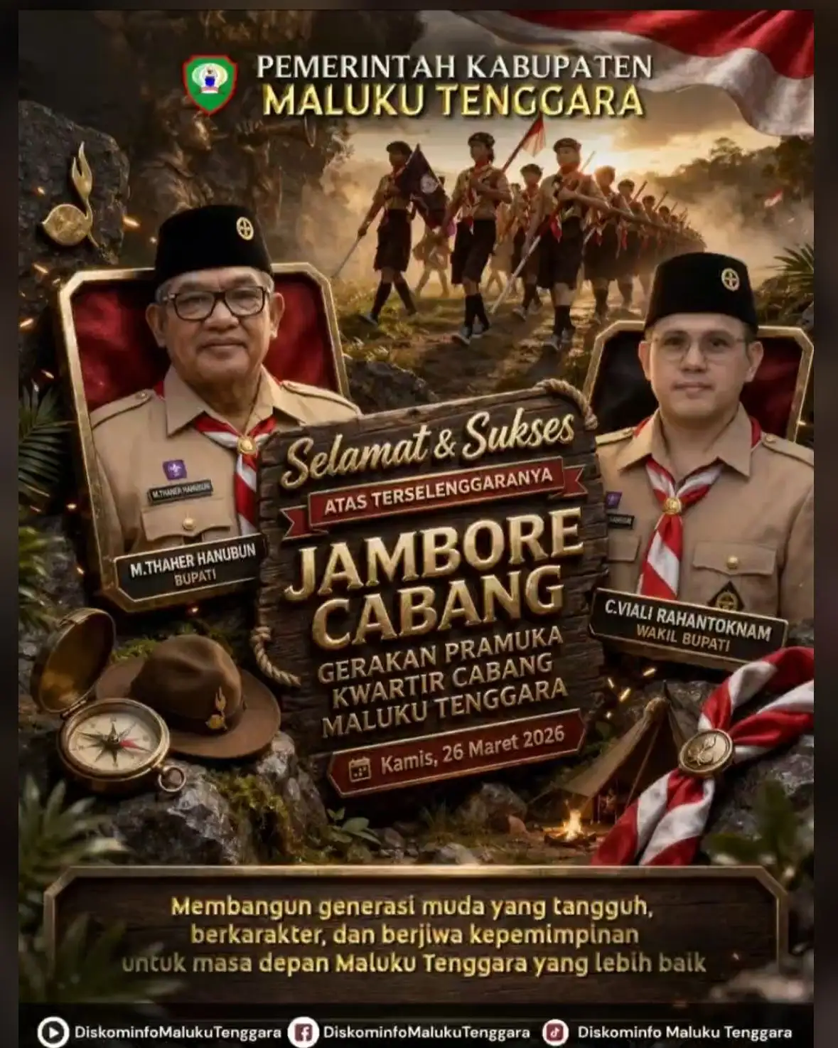 Ketua KNPI Maluku Tenggara Pablo Rafra Apresiasi Kegiatan Jambore Cabang Pramuka