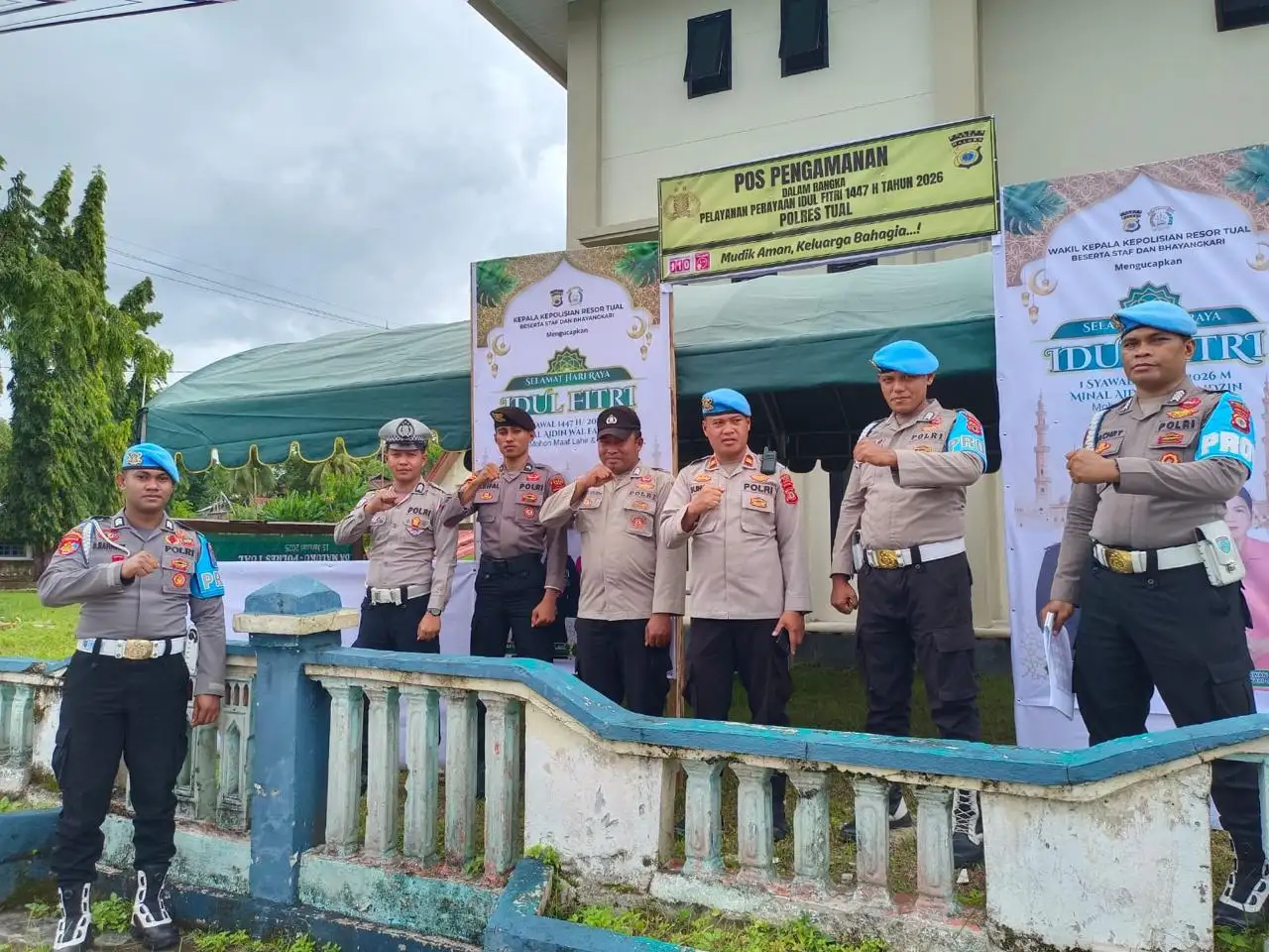 Polres Tual Terjunkan Personiel  Pengamanan Pos Pam, Pos Yan Dan Pos Terpadu Operasi Ketupata Salawaku 2026 Mulai di Tempati