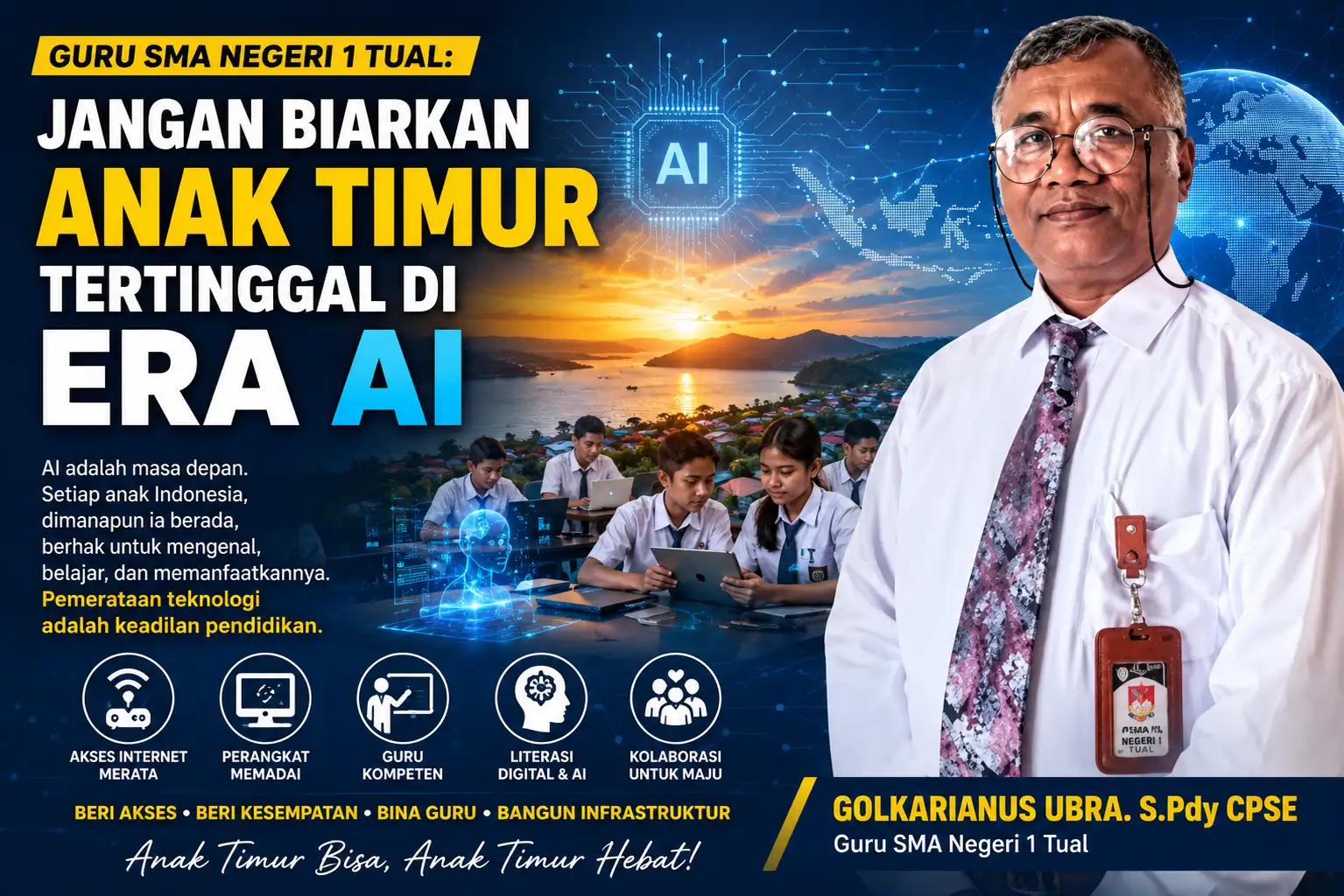 Guru SMA Negeri 1 Tual: Jangan Biarkan Anak Timur Tertinggal di Era AI
