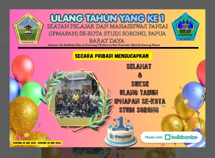 Jelang Persiapan HUT Ke-1 IPMAPAN Sorong