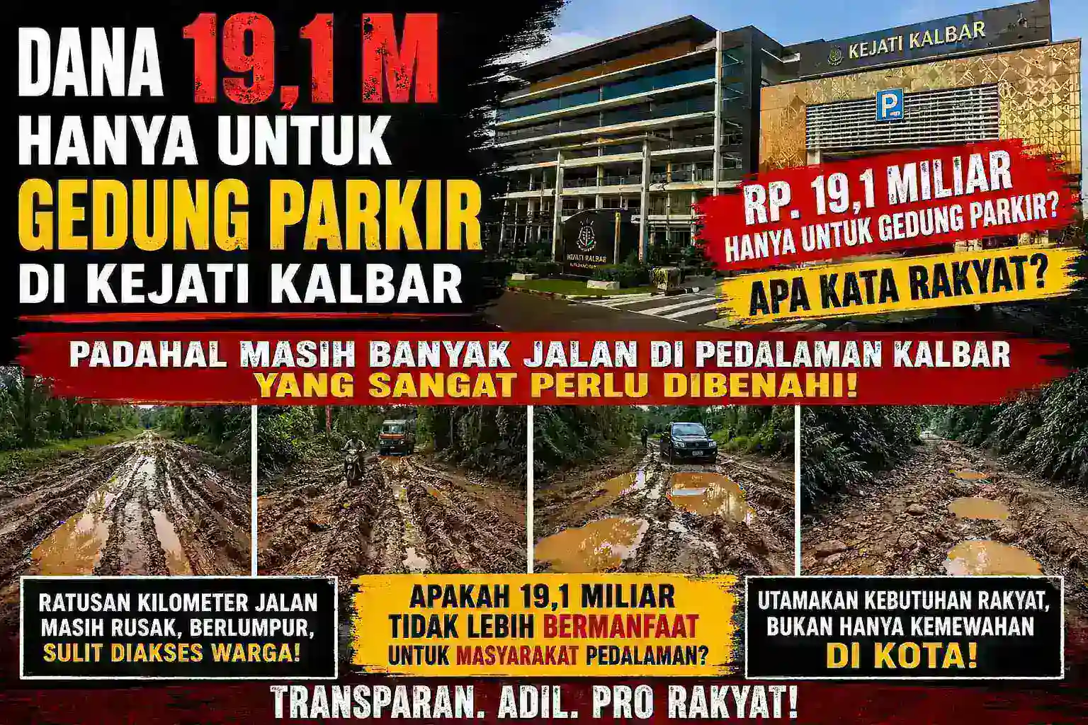 Pemprov Kalbar 19,1 miliar untuk Pembangunan  Parkir di Kejati Dana APBD 2026 Menjadi Polemik.