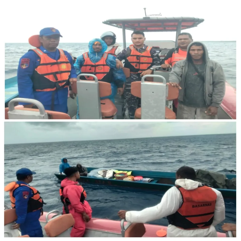 Dua Pengawak Speed Hilang di Laut Akibat Cuaca Buruk, Tim SAR Gabungan Berhasil Lakukan Evakuasi di Perairan Pulau Dua.
