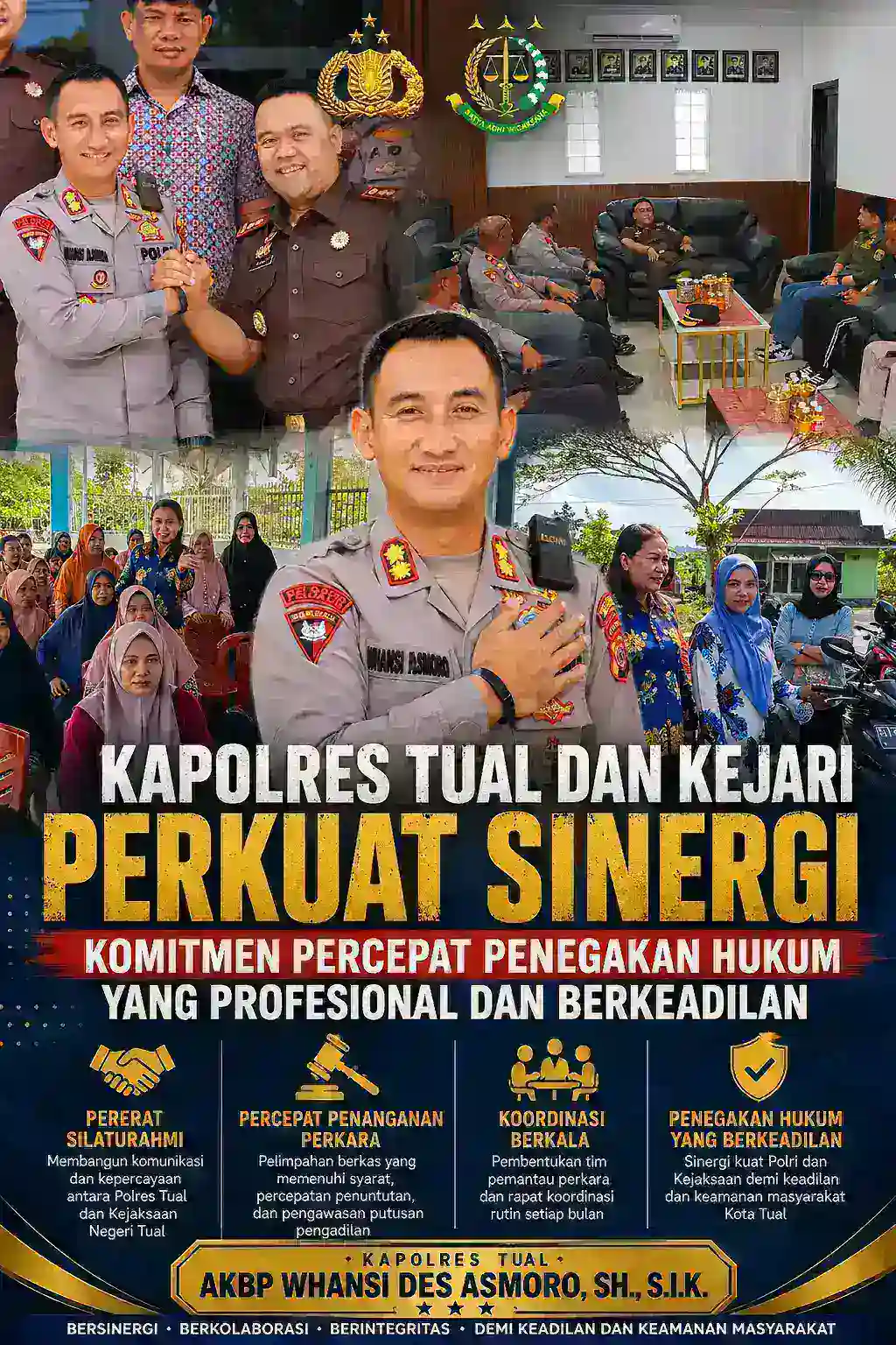 Kapolres Tual dan Kajari Perkuat Sinergi, Komitmen Percepat Penegakan Hukum yang Profesional dan Berkeadilan