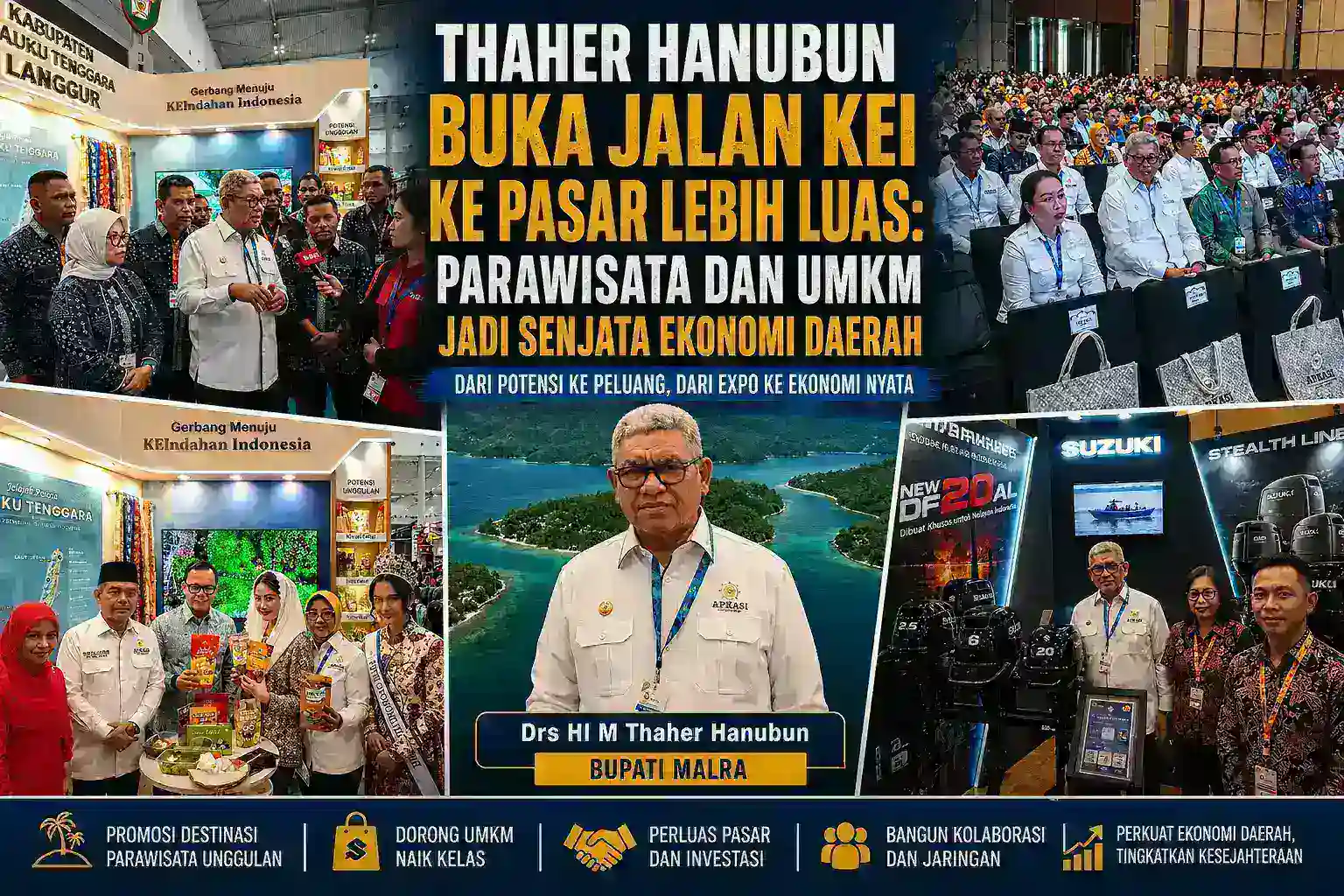 Thaher Hanubun Buka Jalan Kei Ke Pasar Lebih Luas: Parawisata dan UMKM Jadi Senjata Ekonomi Daerah