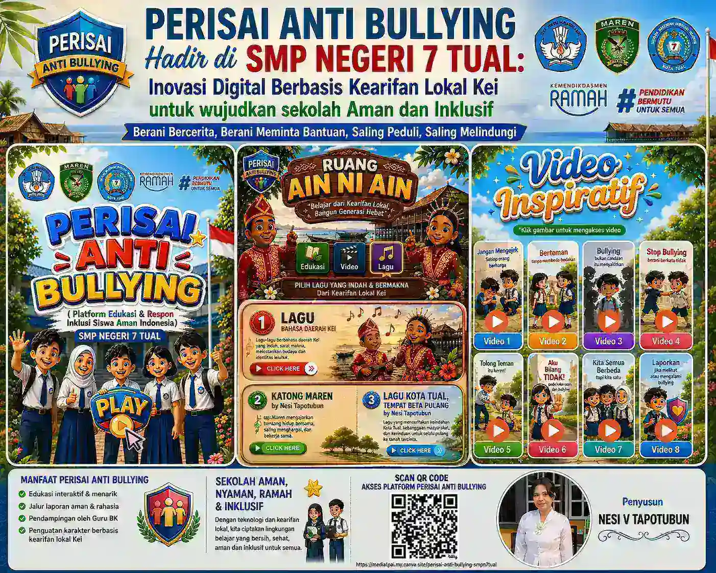 Dari Kearifan Kei ke Ruang Digital, SMP Negeri 7 Tual Bangun Benteng Perlindungan Siswa Lewat PERISAI ANTI BULLYING