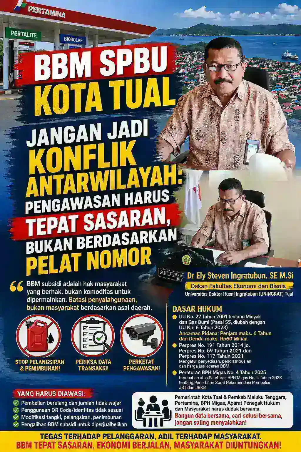 BBM SPBU Kota Tual Jangan Jadi Konflik Antarwilayah: Pengawasan Harus Tepat Sasaran, Bukan Berdasarkan Pelat Nomor