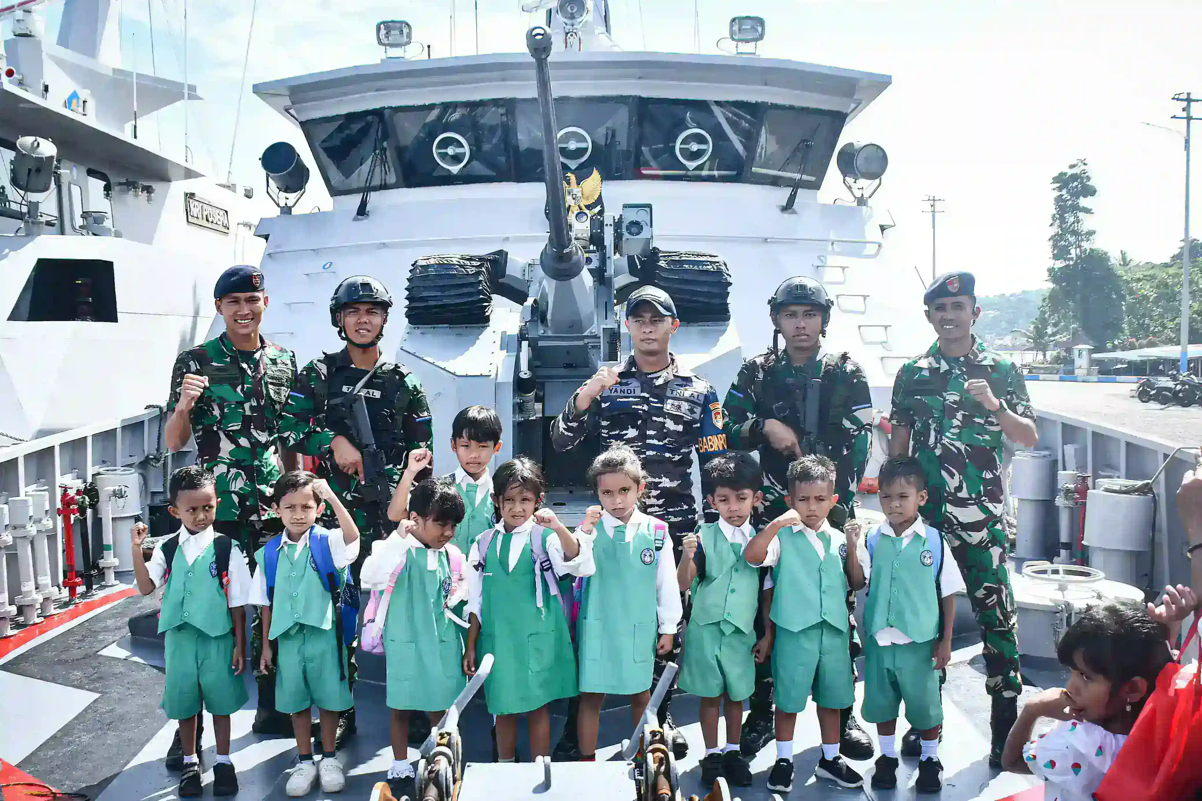 Tanamkan Wawasan Kebangsaan, Kodaeral IX Terima Kunjungan Edukasi Maritim Siswa TK Kartika XIII/XVII Ambon