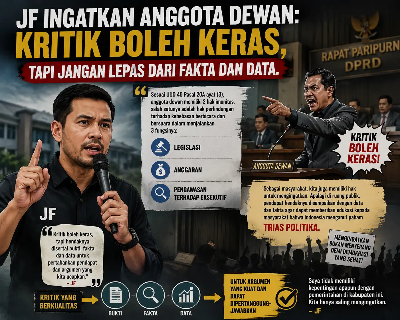 JF Ingatkan Anggota Dewan: Kritik Boleh Keras, Tapi Jangan Lepas dari Fakta dan Data