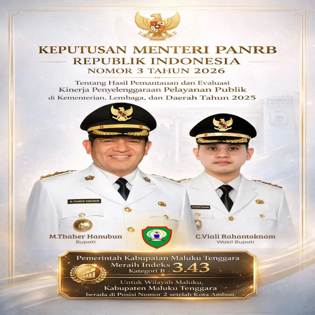Indeks Pelayanan Publik 3,43, KNPI Nilai Maluku Tenggara di Jalur Reformasi Birokrasi