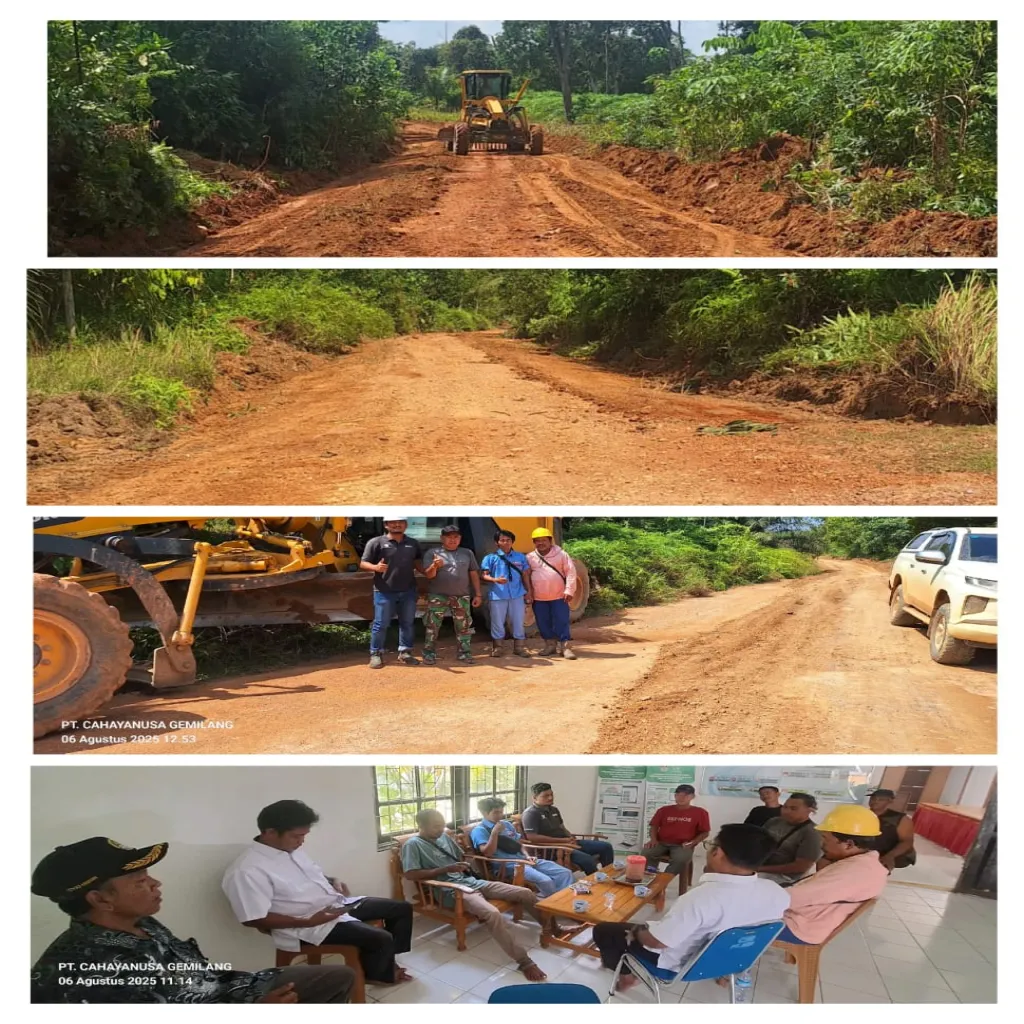 Sinar Mas Bantu Alat Berat untuk Perbaikan Jalan di Desa Pangkalan Batu