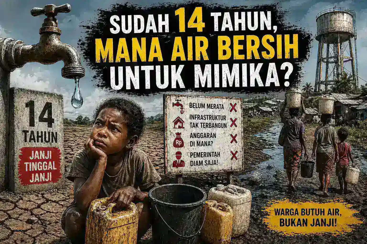 Proyek SPAM Timika Mandek 14 Tahun, Anggaran Membengkak Hingga Rp1,1 Triliun, Publik Desak Pengusutan