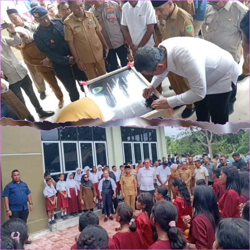 Disambut Ukulele Pelajar, Gubernur Maluku Hendrik Lewerissa Resmikan Gedung Perpustakaan Umum Daerah di Tual