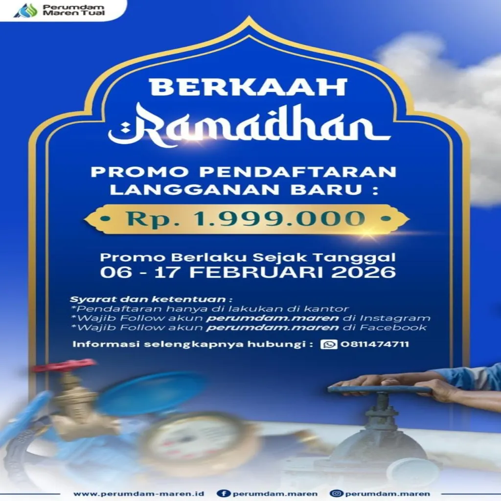 Perumdam Maren Kota Tual Hadirkan Kemudahan Sambungan Air Baru Menyambut Ramadhan
