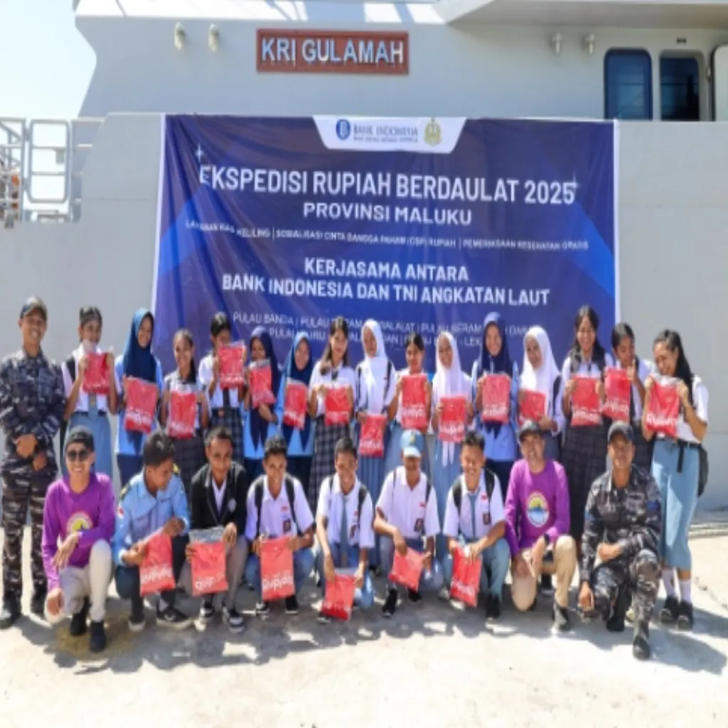 KODAERAL IX AMBON DAN BANK INDONESIA SUKSES LAKSANAKAN MISI EKSPEDISI RUPIAH BERDAULAT DIWILAYAH 3T 