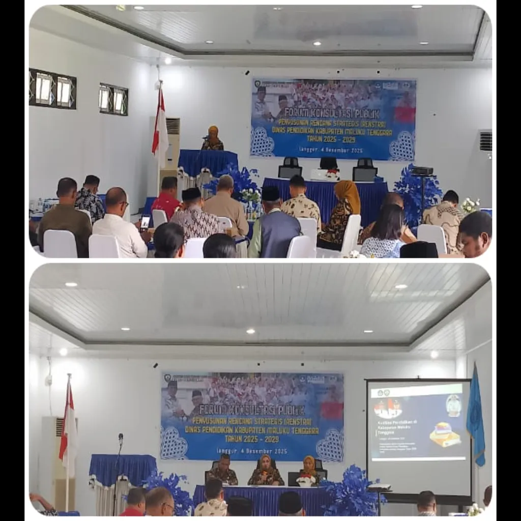 Bupati Thaher  Membuka Forum Konsultasi Publik Secara Resmi,Sekaligus Laporan Panitia Renstra Pendidikan 2025/2029