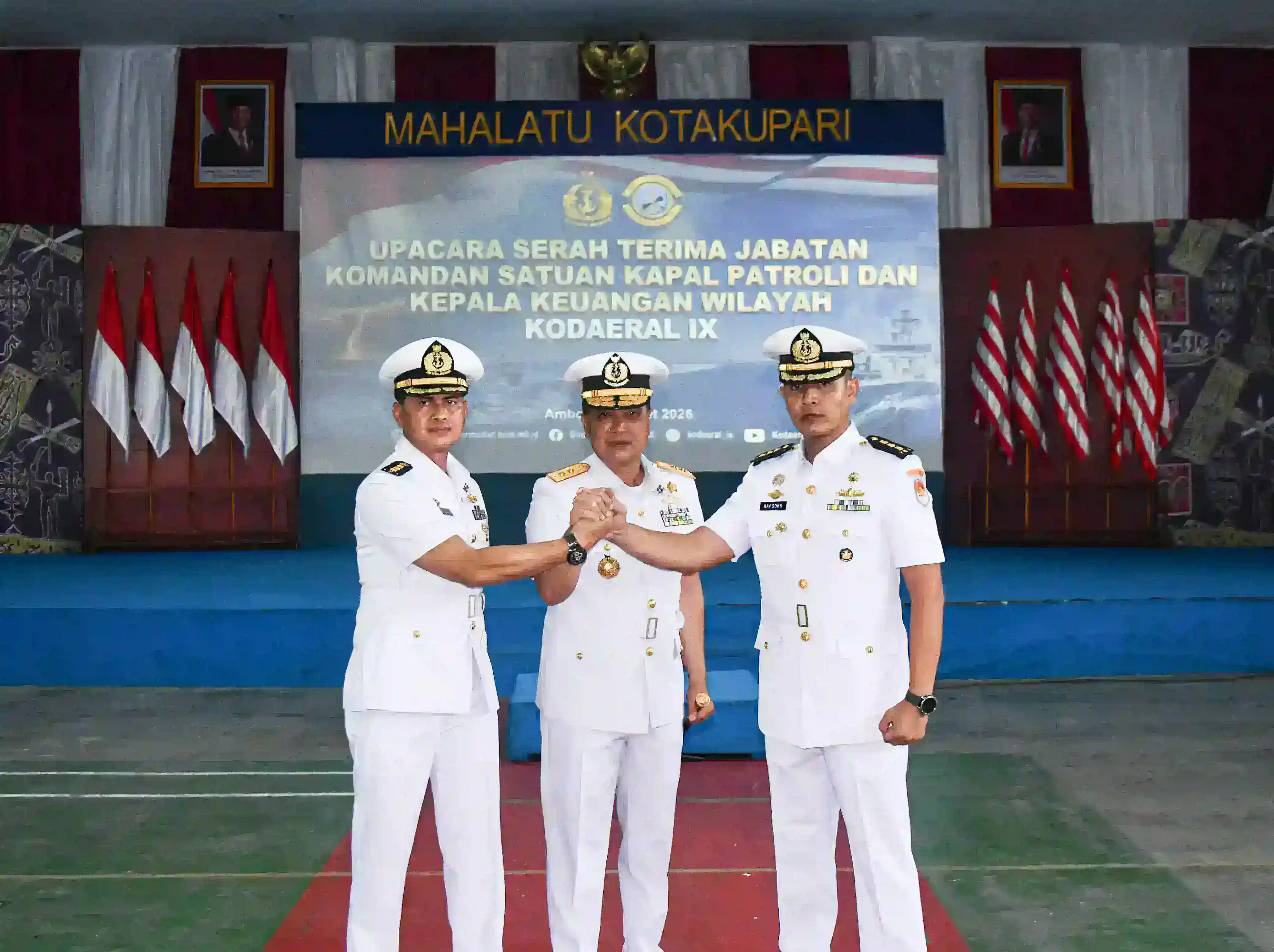 Komandan Kodaeral lX Pimpin Upacara Penyerahan Jabatan Dansatrol dan Kakuwil Kodaeral lX